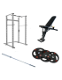 Gymfit volledig home gym pakket | power cage | adjustable bench | gewichten |